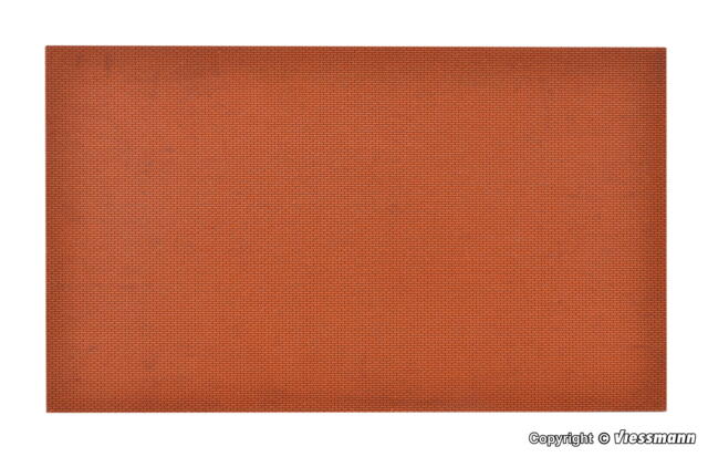 Røde tegl. Lavet af sedimentær komposit. L 27,5 x B 16 cm. Vollmer 48222.